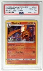 V1652: 2020: Charizard: SWSH066: Prerelease: Staff: PSA: 10: GEM MT: 51437245